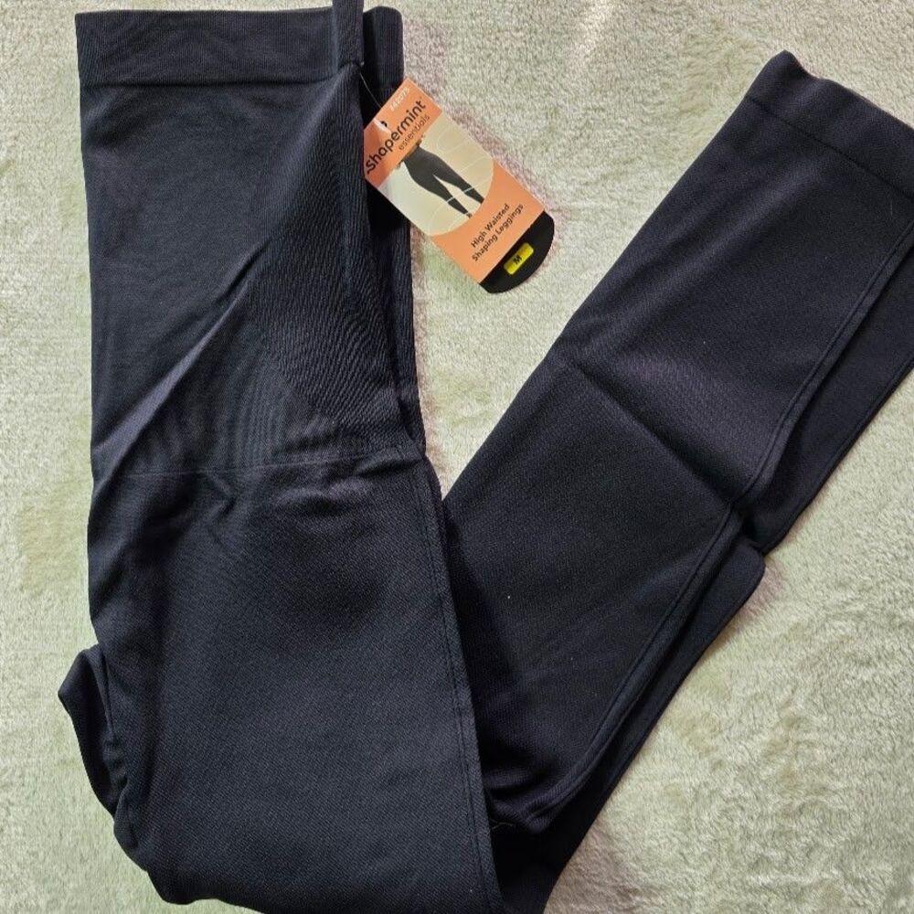 Shapermint Essentials High-Waisted Shaping Leggings Size M #42075 Black NEW